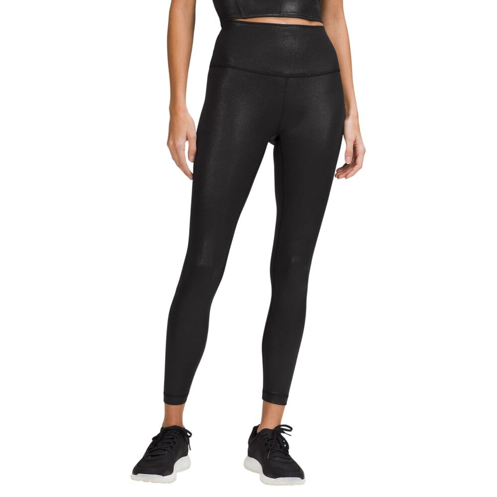 Lululemon Sleek Black Wunder Train High Rise 25 Leggings Size 4